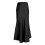 Sort dame satin højtaljet slim fit lang nederdel i sort 8