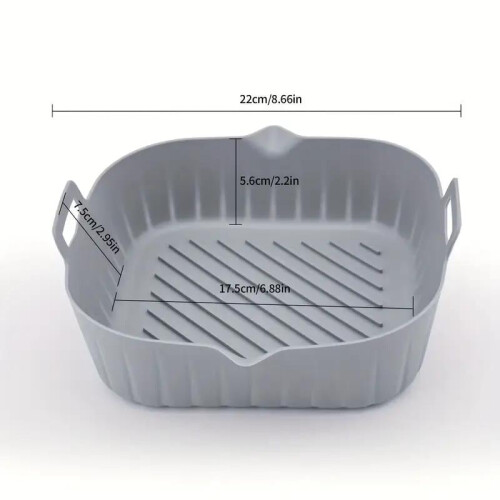 Square Silicone Air Fryer Liners 6-Pack 2
