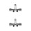 2Pièces Valve D'angle Double En Cuivre Argentée Pour Douche Wc 4