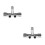2Pièces Valve D'angle Double En Cuivre Argentée Pour Douche Wc 5