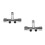 2Pièces Valve D'angle Double En Cuivre Argentée Pour Douche Wc 9