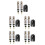 10Pièces Valve Tubeless Presta Alliage Kit Pour 10