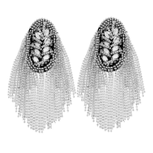 8Stk Fransen Schulter Abzeichen Mit Strass Für DIY 2