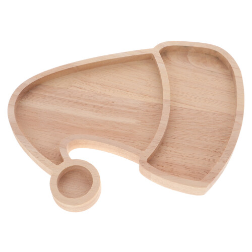2Pièces Plateau Bois Clair Dessert Rangement Pour Noël 1