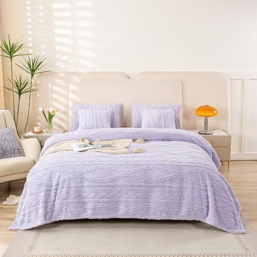 Sherpa Blanket Queen Size – 3D Boho Design, 90x90 in 1