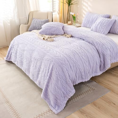 Sherpa Blanket Queen Size – 3D Boho Design, 90x90 in 2
