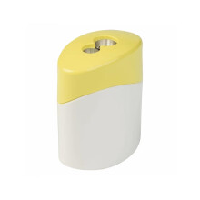 Mobius & Ruppert (M+R) Elipse Double‑Hole Metal Sharpener – 69% Biobased Carbon, Elliptic Swing Bin