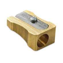 Mobius & Ruppert (M+R) Brass Wedge Single-Hole Pencil Sharpener – German Craftsmanship