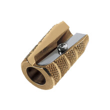 Mobius & Ruppert (M+R) Brass Bullet Pencil Sharpener – Single-Hole, Heavy-Duty German Brass