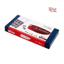 Rosa Gallery Modern Watercolour Set - 21 Full Pans in Indigo Metal Case, Bold Artist Colours for Contemporary Art
