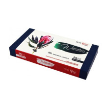 Rosa Gallery Botanical Watercolour Set - 28 Full Pans in Indigo Metal Case, Artist Paints for Floral & Nature Art