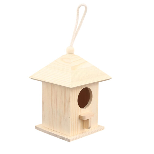 Mangeoire suspendue en bois – Style chalet rustique 2