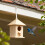 Wooden Hanging Birdhouse Feeder Burnt Finish Rustic Solid 5