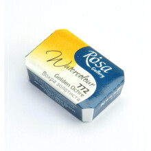 Rosa Gallery Golden Ochre Watercolour Paint Pan - 2.5ml, Artist Quality