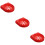 3Pièces Support Extincteur ABS Rouge Fixation Murale 11