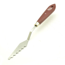 Rosa Palette Knife Wavy No.6 / 7cm - Flexible Steel Blade, Ergonomic Handle, Special Effects Tool for Textured Painting