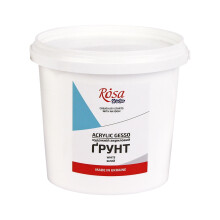 Rosa Studio Acrylic Gesso White 500ml — Smooth Opaque Acrylic Primer for Canvas & Paper