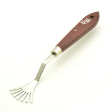 Rosa Palette Knife Fan No.3 / 3.5cm - Flexible Steel Blade, Special Effects Tool, Ergonomic Handle for Textured Painting