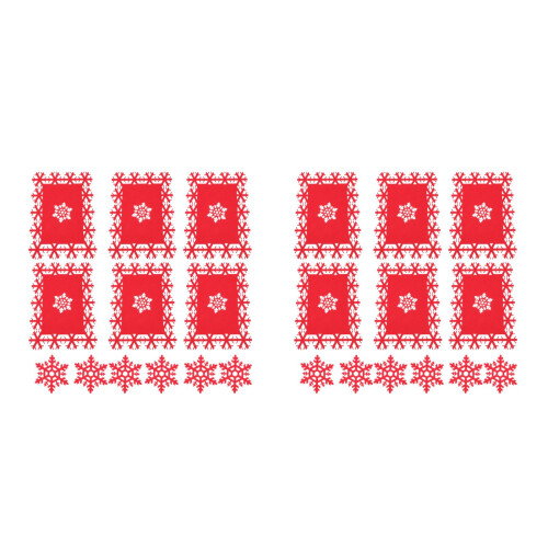 24Pièces Ensembles De Table Rouge Feutre Protection Chauffe Pour Décor Noël 2