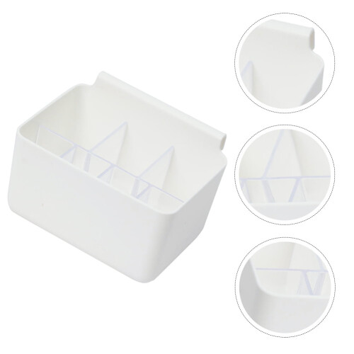 Vit plastkylskåp förvaringslåda för kök, 1-pack 2