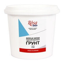 Rosa Studio Acrylic Gesso White 1000ml — Smooth Opaque Acrylic Primer for Canvas & Paper