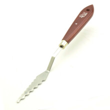 Rosa Palette Knife Wavy No.4 / 7cm - Flexible Steel Blade, Ergonomic Handle, Special Effects Tool for Textured Painting