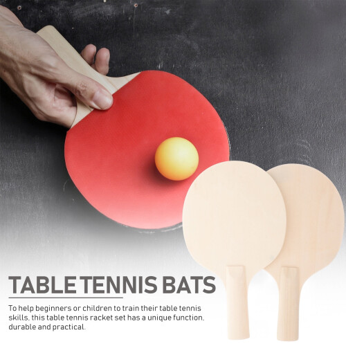 Wooden Ping Pong Paddle for Kids 2 pcs 1