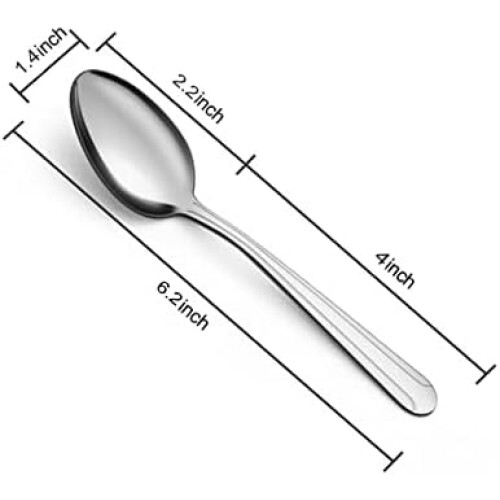 24-Piece Stainless Steel Dinner Spoons 2
