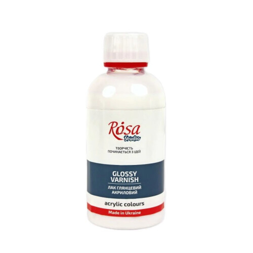 Rosa Studio Acrylic Gloss Varnish 125ml - Water-Based, Quick-Drying, Non-Yellowing Protective Gloss Finish
