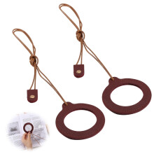 Leren vergrootglas ketting, vergrootglas hanger, vintage leren band ketting voor lezen, verzamelen en bibliotheekgebruik.
