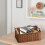 Cesta grande de mimbre con asas de madera. 4