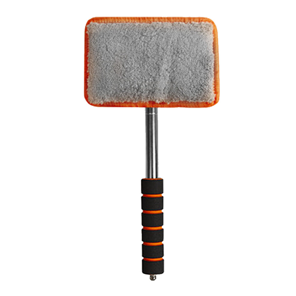 Telescopic Car Windshield Cleaner Aluminum Alloy Microfiber 50.5Cm Orange 5001390915627