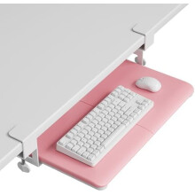 Under Desk Keyboard Tray with C-Clamp, 25.6 x 11.8 in