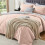 Queen Comforter Set Reversible Dusty Pink 7-Piece 1