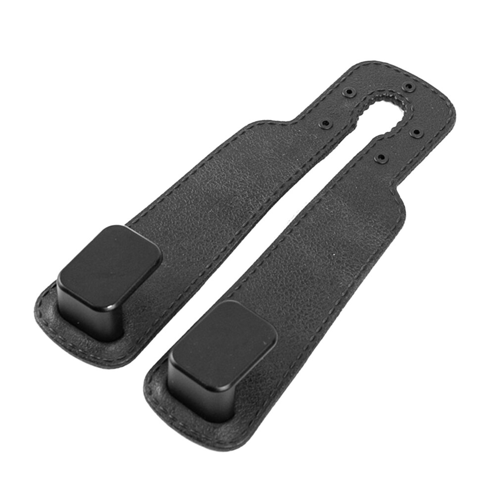 Car Headrest Hook - Double Tpe & Metal, Strong Load, 16X8cm, Black 8191390915639