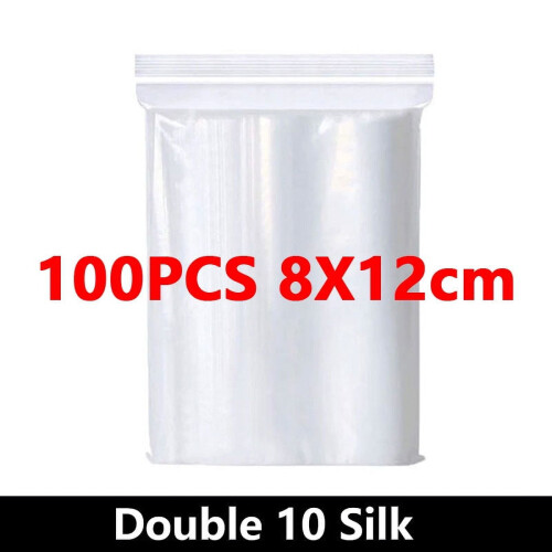 100 Mála Stórála Ziplock Tiubha Glan 200ml