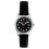 Wenger WENGER 70385 Women's Black Leather Strap Wrist Watch, Strap 1