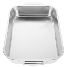 Plat Ă rĂ´tir rectangulaire en acier inoxydable, plateau de service, plat Ă griller pour poisson.