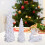 Kerstboom en rendierset van witte hars, 3-delig 6
