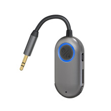 Transmissão de Áudio Sem Fio para Carro FM 5.3, Receptor de Áudio Automotivo 2 em 1 com Conexão para Celular.