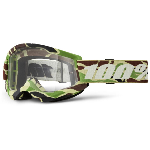 100% Strata 2 Off-Road Goggle (War Camo - Clear Lens)