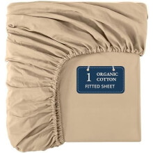 Drap-housse en coton biologique pour matelas Queen (152 x 203 cm) – Ultra doux, léger et durable – Compatible avec les matelas Queen standard