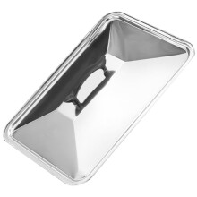 Couvercle carré pour plateau alimentaire en acier inoxydable, 1 pièce, 50 x 35 x 3,5 cm
