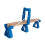 3Pcs Blue Wood Plastic Toy Train Bridge Connector for Track Sets 3