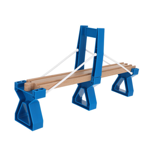 3Pcs Blue Wood Plastic Toy Train Bridge Connector for Track Sets 2