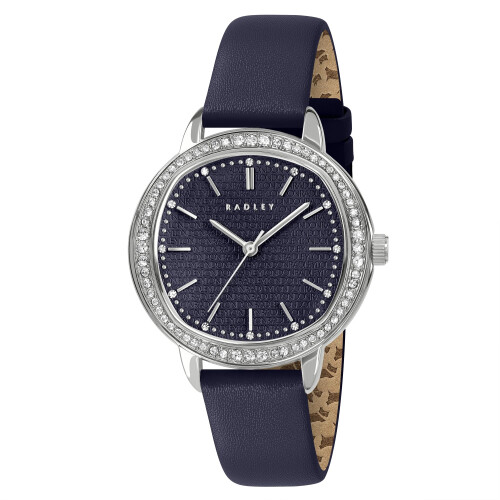 Radley RADLEY Silver 36mm Stone Set Ink Leather Strap