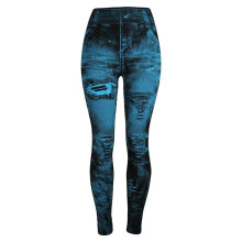 Leggings voor dames, damesjeans, gekleurde broek, hip-up, super slim fit, negenminutenbroek, lichtblauw M
