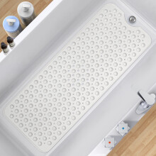 Alfombrillas para bañera y ducha, alfombrilla antideslizante extralarga de 99 x 40 cm, lavable a máquina, con ventosas y orificios de drenaje para