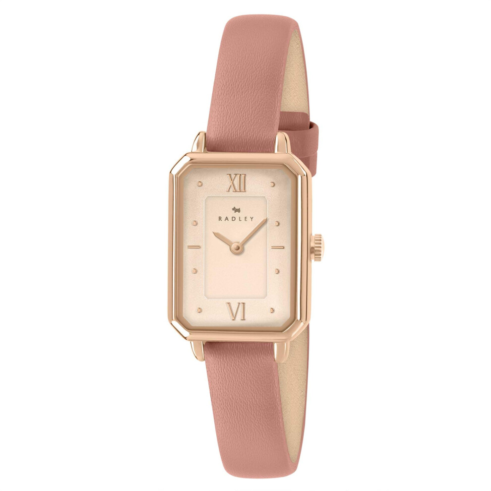 Radley Dawes Avenue Rose Plated Case Carnation Leather Strap Watch Ry21924a Gold