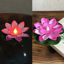 6-częściowe dekoracje lampek Diwali Lotus, wodoodporne, bezpłomieniowe podgrzewacze LED Lotus z lilią wodną, prezenty do oczka wodnego w